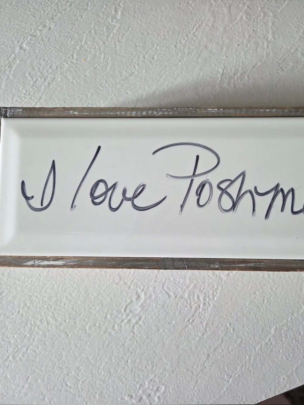 Natural Graywash Ceramic Wipe-off Wood Sign